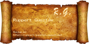Ruppert Gusztáv névjegykártya