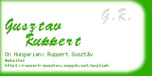 gusztav ruppert business card